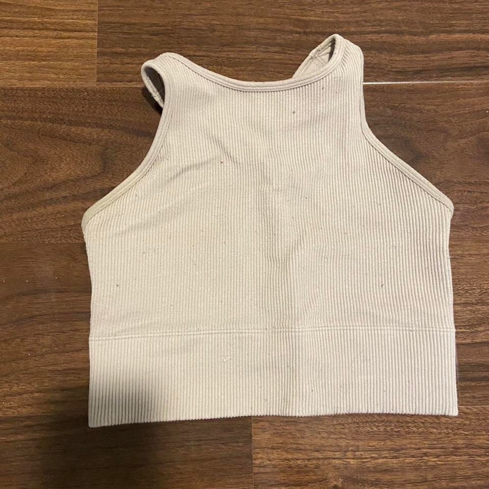 Beige hollister ribbed top